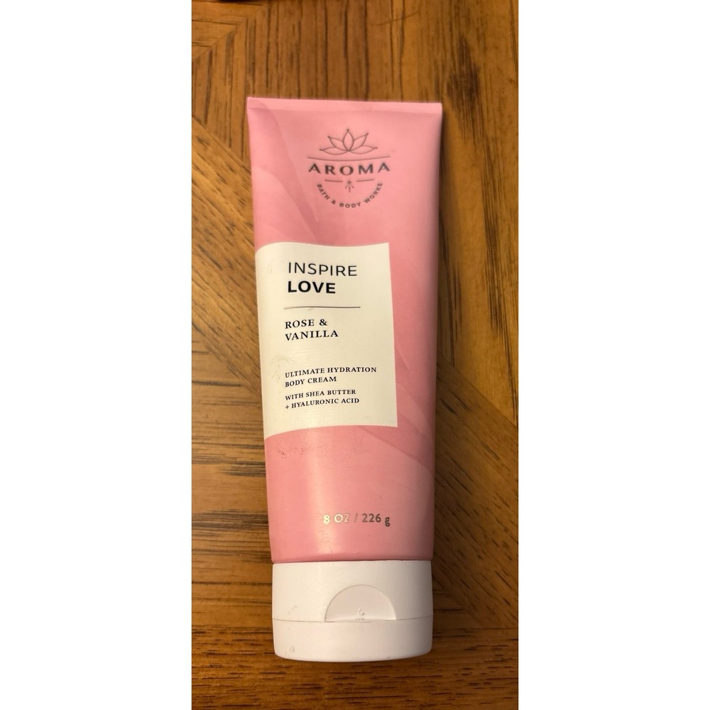Bath and Body Works‎ Aroma Lotus Inspire Love Rose & Vanilla Body Cream 8oz